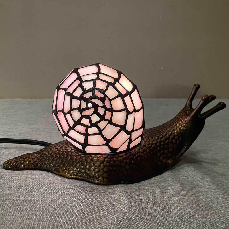 L30962 Land Snail Tiffany Style Stained Glass Accent