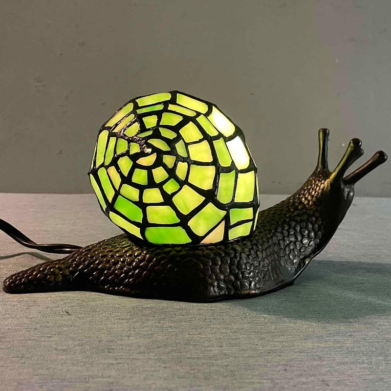 L30962 Land Snail Tiffany Style Stained Glass Accent