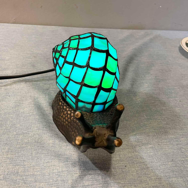 L30962 Land Snail Tiffany Style Stained Glass Accent