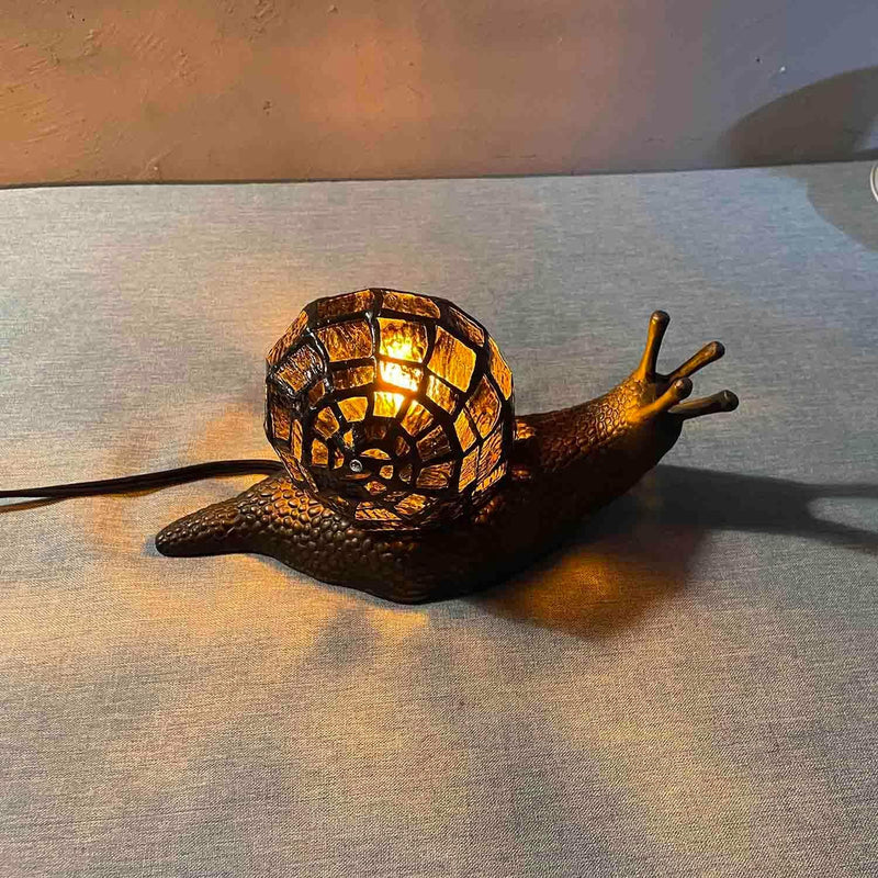 L30962 Land Snail Tiffany Style Stained Glass Accent