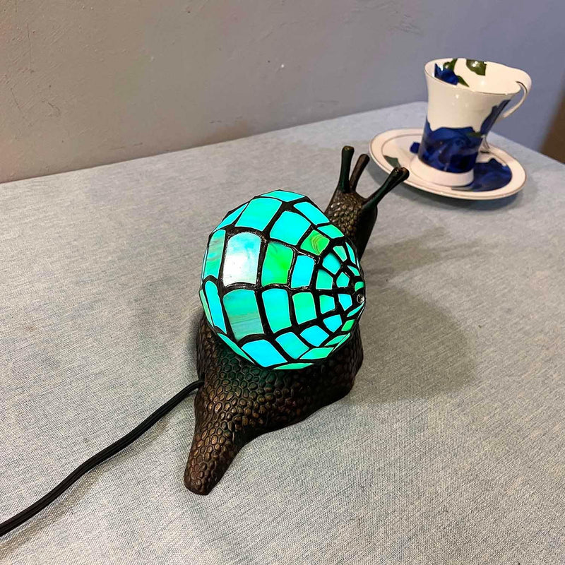 L30962 Land Snail Tiffany Style Stained Glass Accent