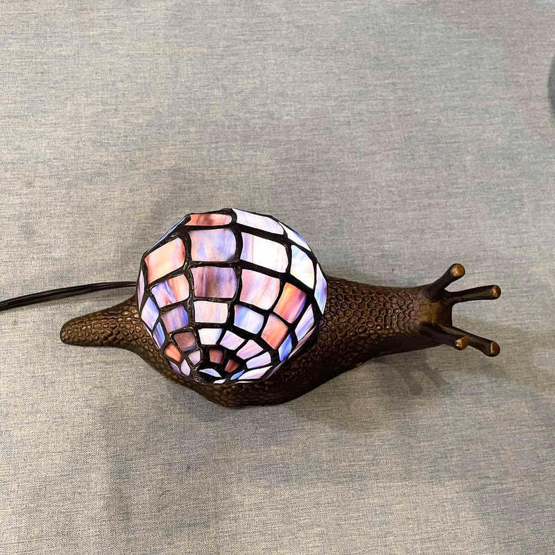L30962 Land Snail Tiffany Style Stained Glass Accent