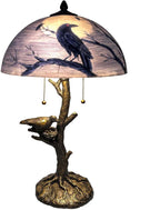 L30969 Ravens on Tree Branch Table Lamp 14"x22