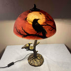 L30969 Ravens on Tree Branch Table Lamp 14"x22