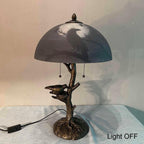 L30969 Ravens on Tree Branch Table Lamp 14"x22