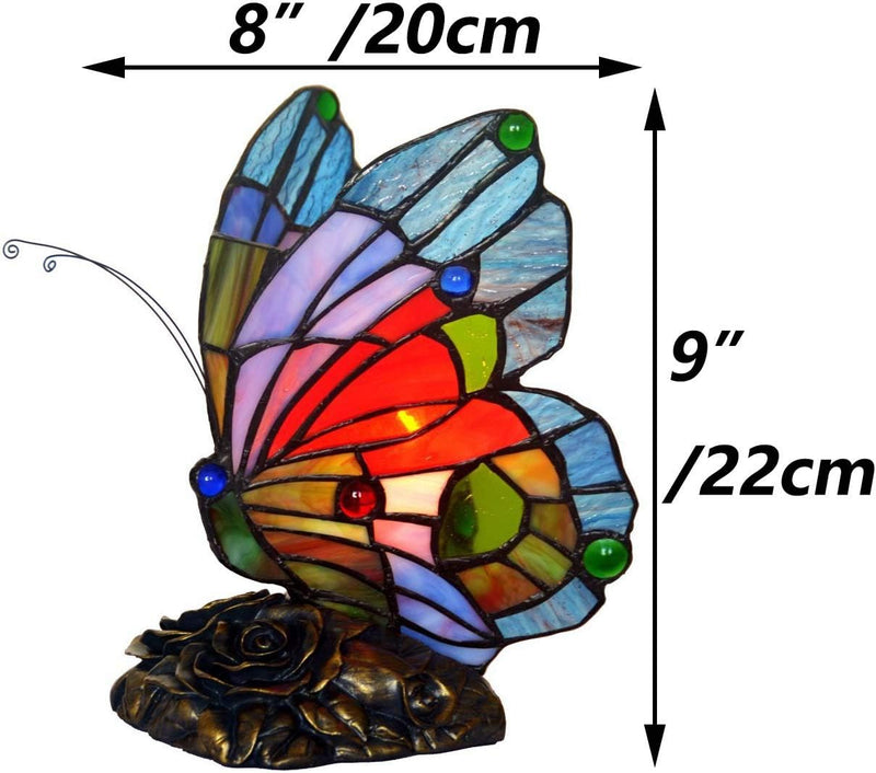 L30042us Butterfly Tiffany Style Stained Glass