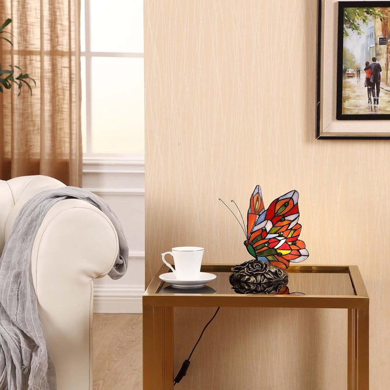 L30042us Butterfly Tiffany Style Stained Glass