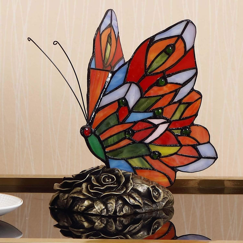 L30042us Butterfly Tiffany Style Stained Glass