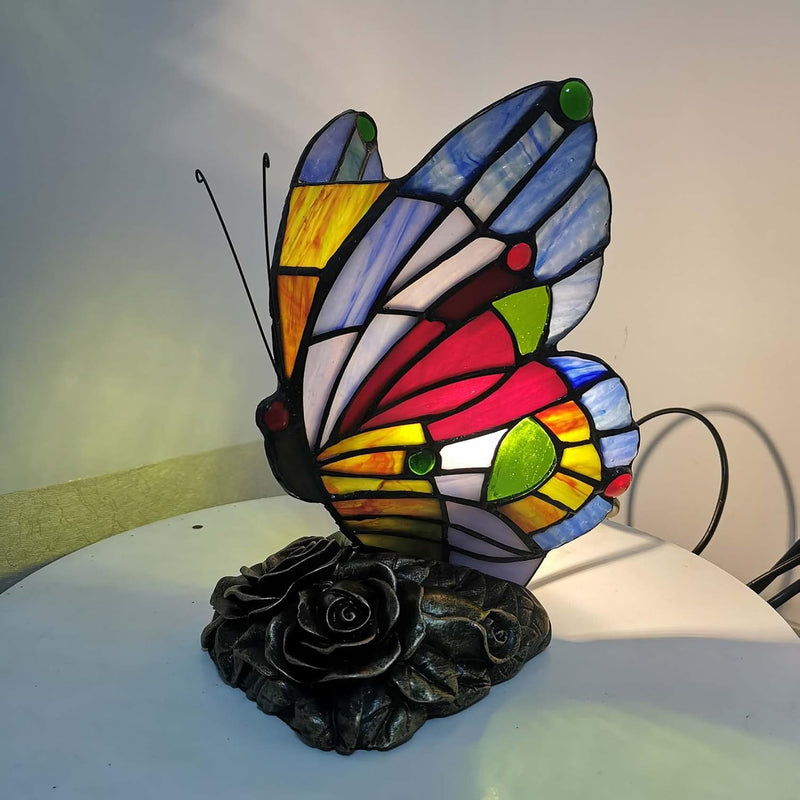 L30042us Butterfly Tiffany Style Stained Glass
