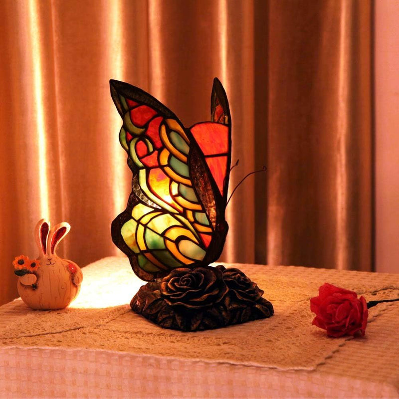 L30042us Butterfly Tiffany Style Stained Glass