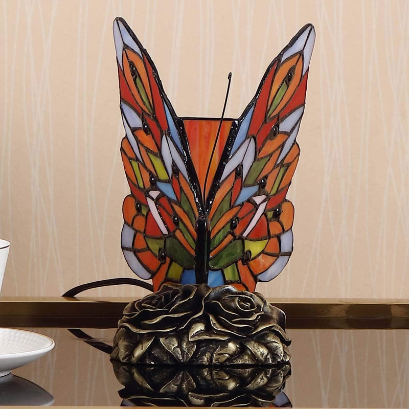 L30042us Butterfly Tiffany Style Stained Glass