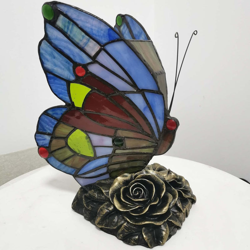 L30042us Butterfly Tiffany Style Stained Glass