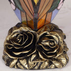L31406 Butterfly Tiffany Style Stained Glass Accent Table