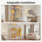 L4L Shaped Clothes Rail for Corner Freestanding Wardrobe