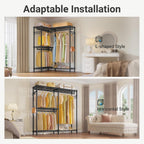 L4L Shaped Clothes Rail for Corner Freestanding
