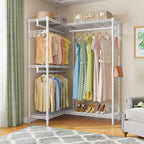 L4L Shaped Clothes Rail for Corner Freestanding Wardrobe