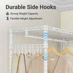 L4L Shaped Clothes Rail for Corner Freestanding Wardrobe
