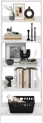 Ladder Bookcase Display Shelf 6-Tier