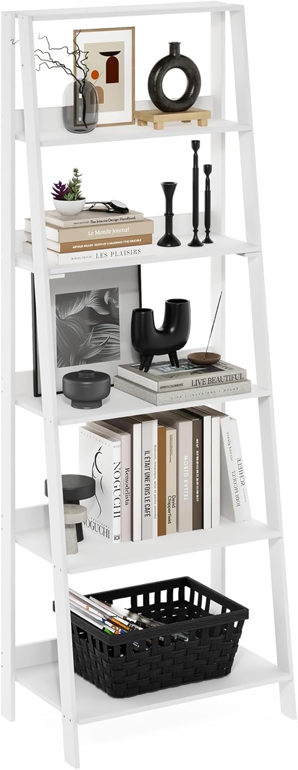 Ladder Bookcase Display Shelf 6-Tier