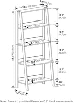 Ladder Bookcase Display Shelf 6-Tier