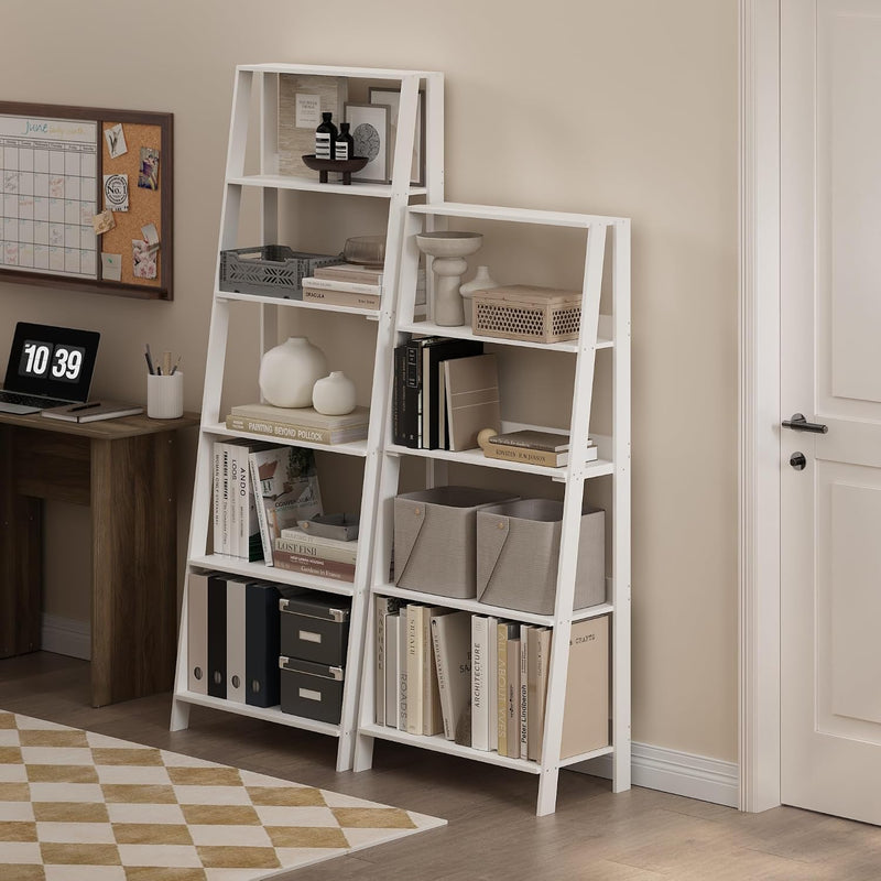 Ladder Bookcase Display Shelf 6-Tier