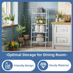 Ladder Shelf 4-Tier Bookshelf Bamboo Leaning Bookcase Display