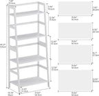 Ladder Shelf 4 Tier Bookshelf Freestanding Bathroom Storage