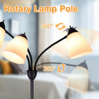 Lamp Set Two Bedside Lamps and Standing Modern (3 Pack)