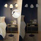 Lamp Set Two Bedside Lamps and Standing Modern (3 Pack)