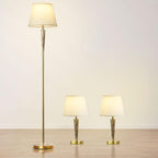 Lamp Set Two Bedside Lamps and Standing Modern (3 Pack)