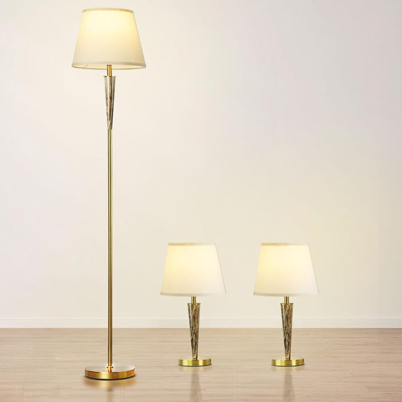 LED Floor Lamp with Frosted Glass Globe 3000K