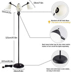 Lamp Set Two Bedside Lamps and Standing Modern (3 Pack)