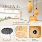 Lamp Shade Bamboo 3-Light Lampshades for Ceiling Lights
