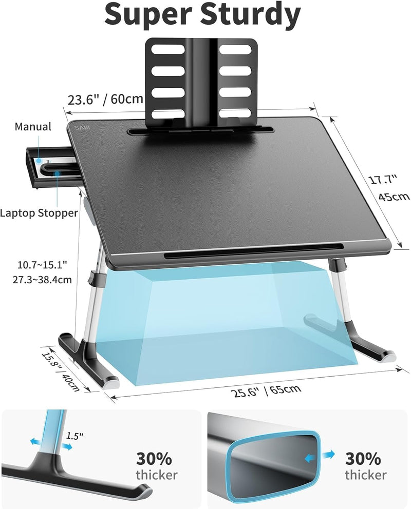 Laptop Bed Tray Desk X-Large Adjustable Table