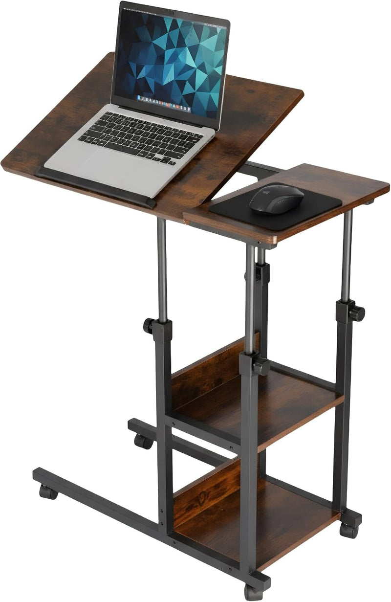 Laptop Desk Height Adjustable 63-90CM Tiltable Mobile
