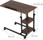 Laptop Desk Height Adjustable 63-90CM Tiltable Mobile