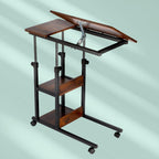Laptop Desk Height Adjustable 63-90CM Tiltable Mobile