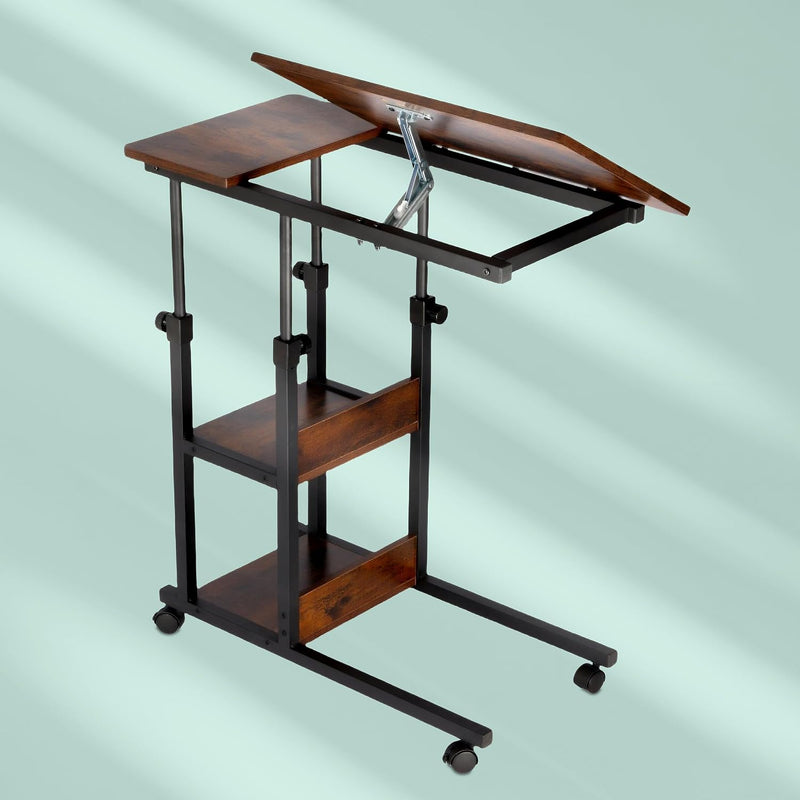 Laptop Desk Height Adjustable 63-90CM Tiltable Mobile