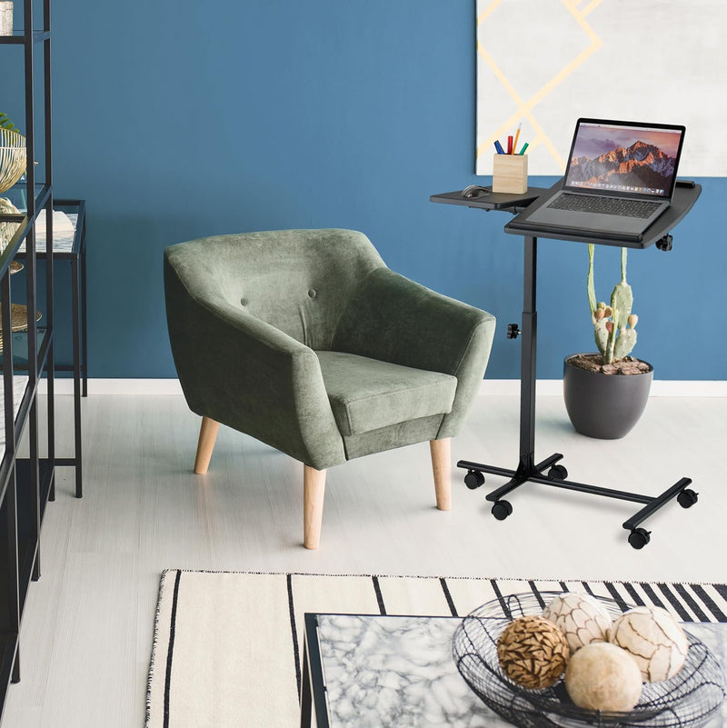 Laptop Desk Height-Adjustable Computer Table Home Office Small