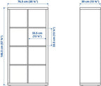 Large 8 Cube Rectangular Storage Shelf 77x39x147CM