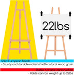 Large A-Frame Wooden Display Easel Basic Adjustable Painting