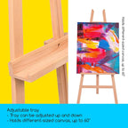 Large A-Frame Wooden Display Easel Basic Adjustable Painting