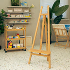 Large A-Frame Wooden Display Easel Basic Adjustable Painting