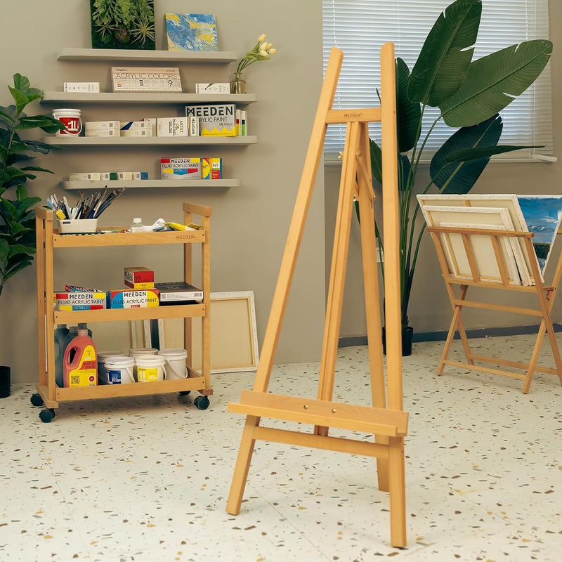 Large A-Frame Wooden Display Easel Basic Adjustable Painting