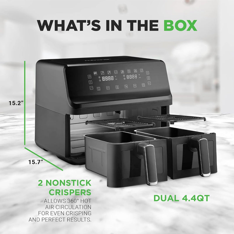 Large Air Fryer Dual Zone 8.3L Double