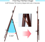 Large Basic Studio Easel: Solid Beechwood Hold Canvas