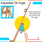 Large Basic Studio Easel: Solid Beechwood Hold Canvas