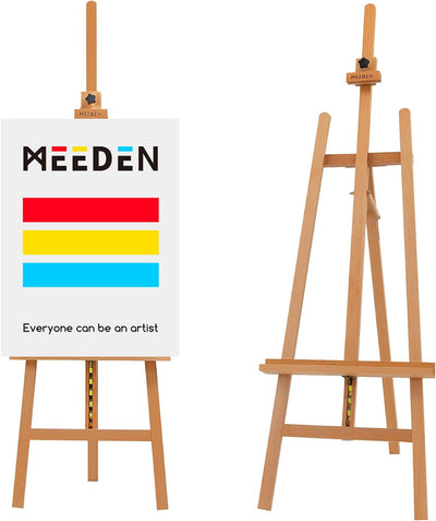 Large Basic Studio Easel: Solid Beechwood Hold Canvas