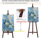 Large Basic Studio Easel: Solid Beechwood Hold Canvas