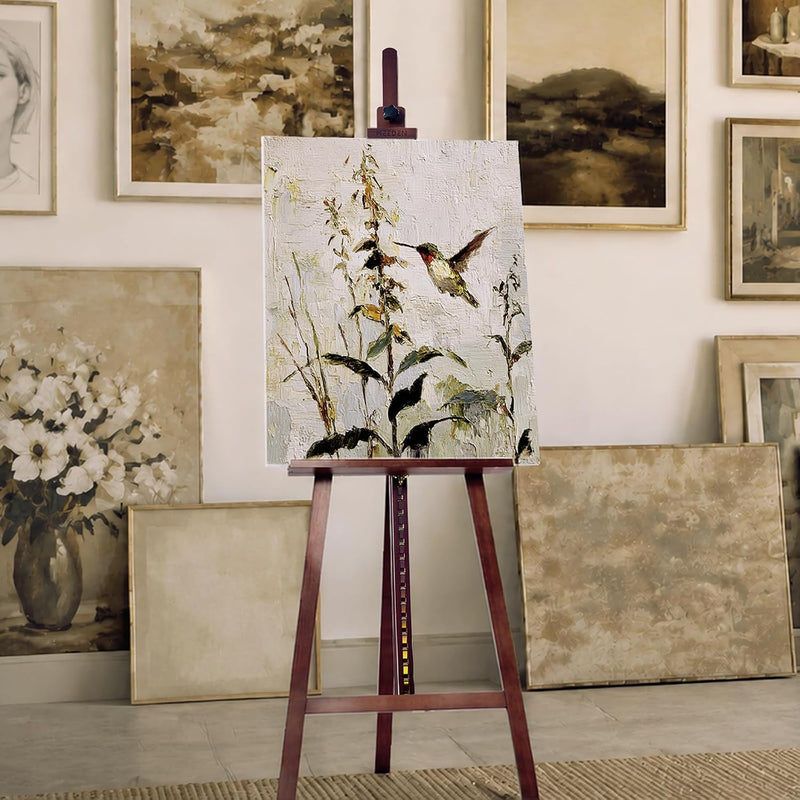 Large Basic Studio Easel: Solid Beechwood Hold Canvas